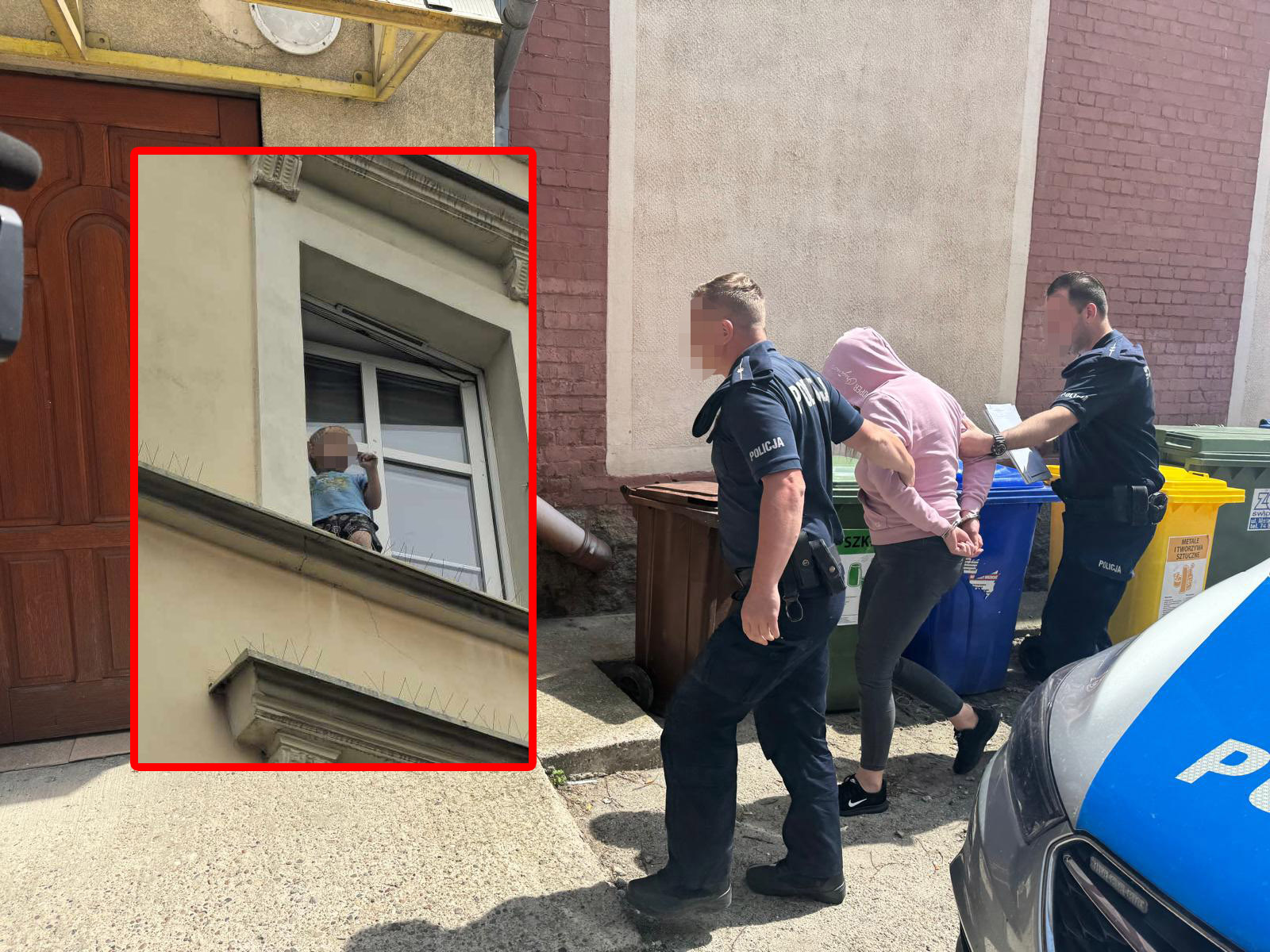  Dziecko stało na parapecie. Matka usłyszała zarzut [FOTO] 